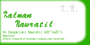 kalman nawratil business card